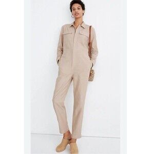 NWT Madewell Garment Dyed Zip Front Coverall in Avalon Dusty Pink Jumpsuit XS